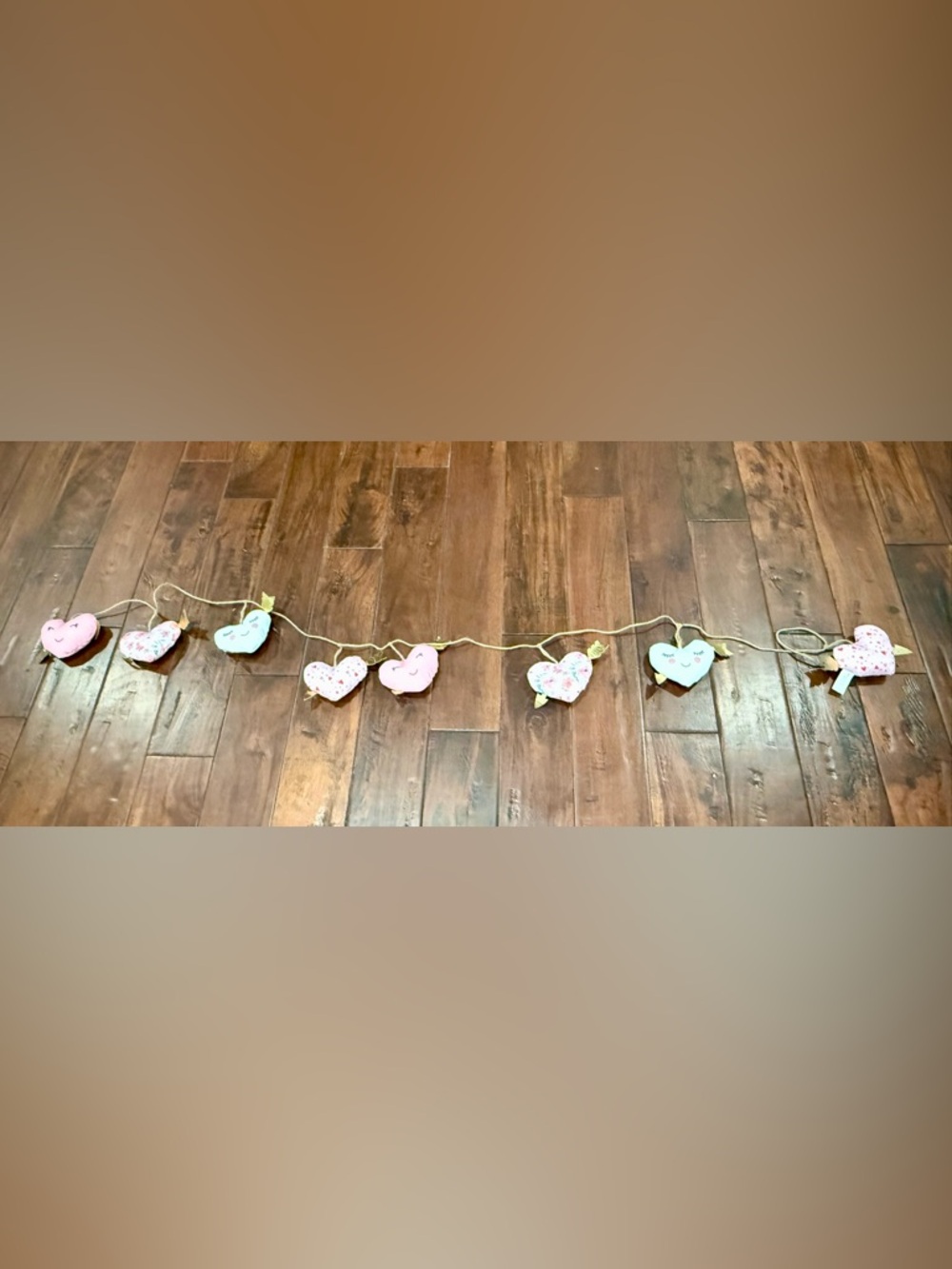 Pink Heart Garland string like new